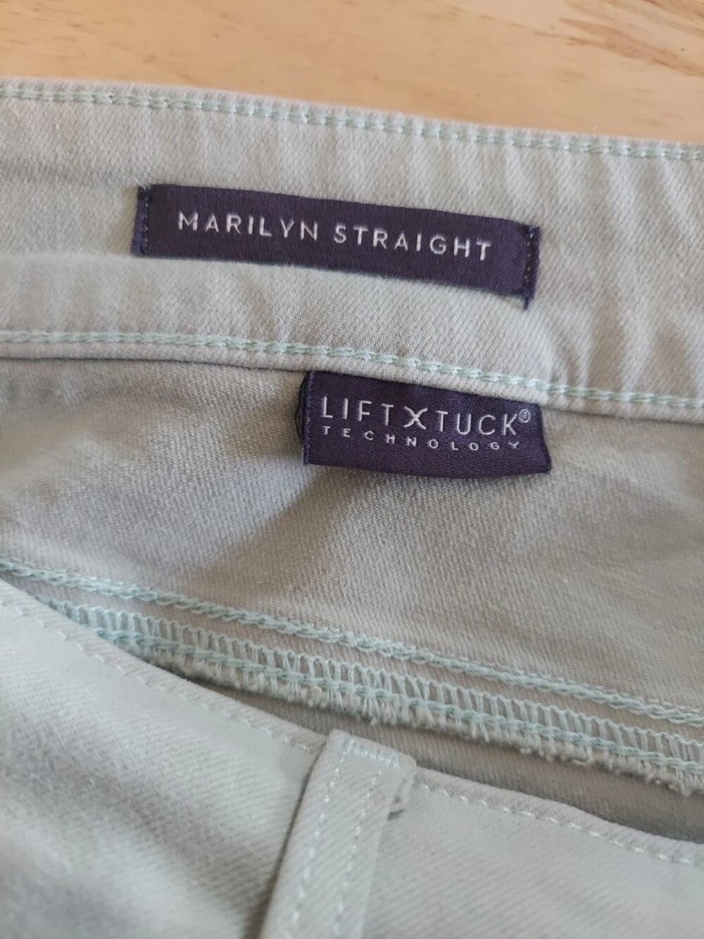 NYDJ Womens Jeans Size 18W Tomatillo Green Marilyn Straight Cuff New - Picture 7 of 8
